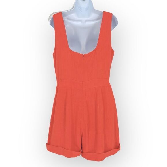 Greylin Anthropologie Women’s Romper NWT Nilli Square Neck Romper- M -Tomato Red - Picture 3 of 10